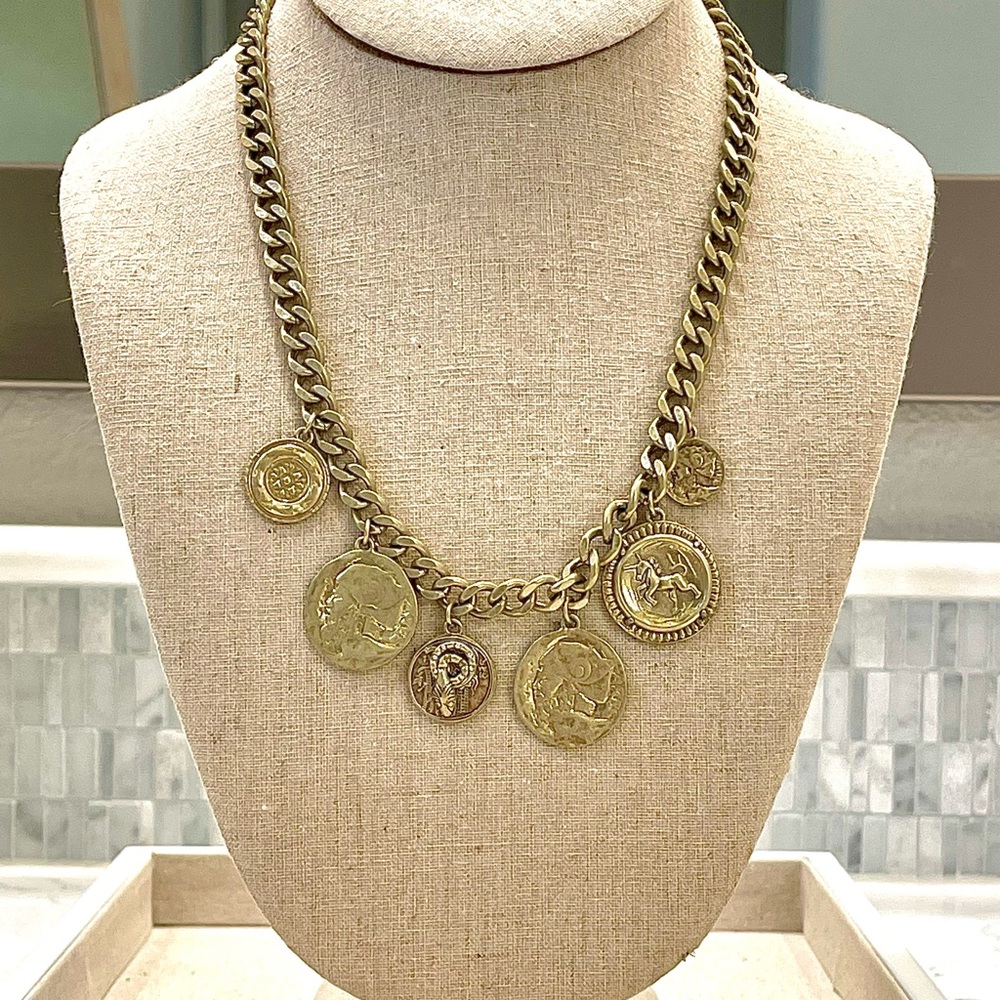 Gold coin necklace